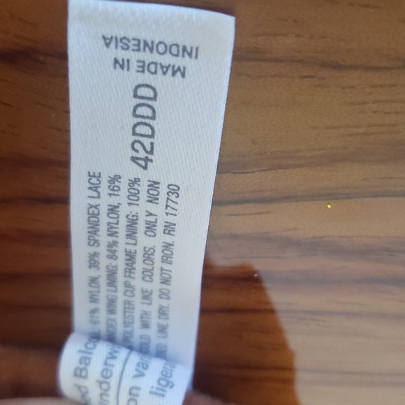 NWT Auden Lightly Lined Balconette Coverage Underwire Pink Bra Size 42 DDD. - Picture 11 of 14